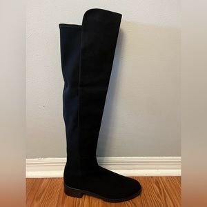 NWT Stuart Weitzman City 5050 Suede Black Over The Knee Boot Size 10